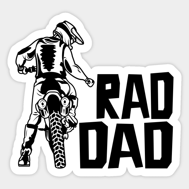 Dad Motocross! Rad Dad Design! Sticker by ArtOnly
